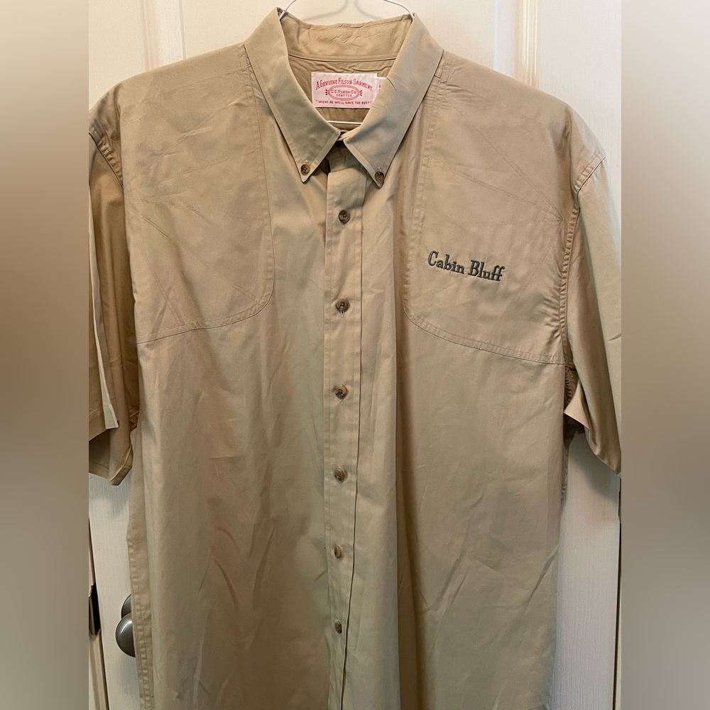 Cabin Bluff Tan Button-Up Shirt